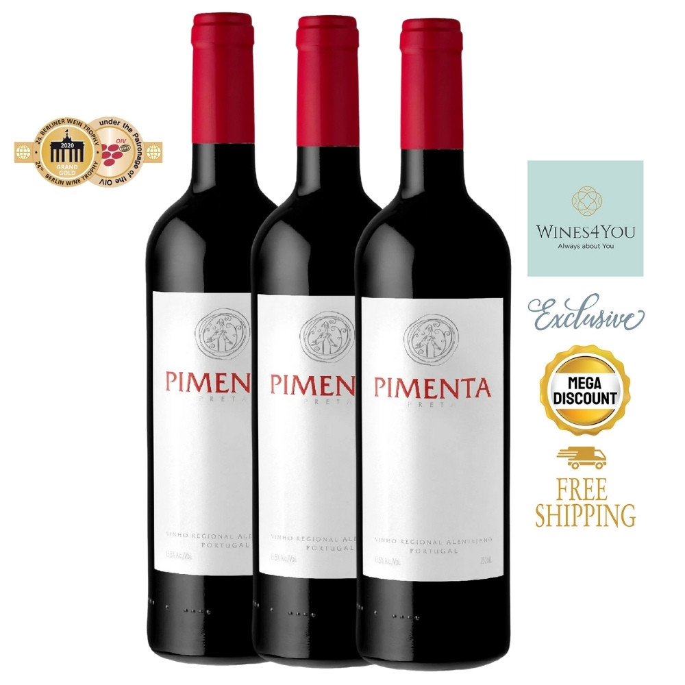 Herdade da Pimenta Preta Portugal Red Wine 3btls Ctn Promo!